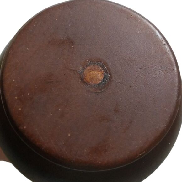 Navajo Pand Painted Hand Turned Vase Wooden Southwestern Turtle Native American - Picture 7 of 16